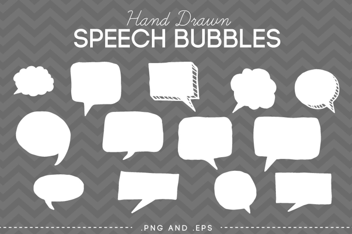 Hand Drawn Doodle Speech Bubbles, an Illustration by AzmariDigitals (Photo 2 of 3)