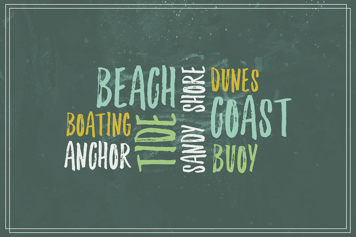 Sanderling Textured Font, a Script Font by Lettering Supply Co. (Photo 12 of 17)