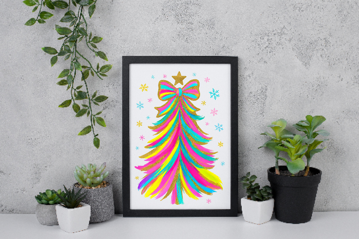 Glitter Brushstroke Christmas Tree, an Illustration by Daily.Designs (Photo 4 of 5)