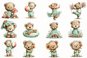 Whimsical Summer bear Clipart, an Illustration by Designworld (Thumbnail 3 of 8)