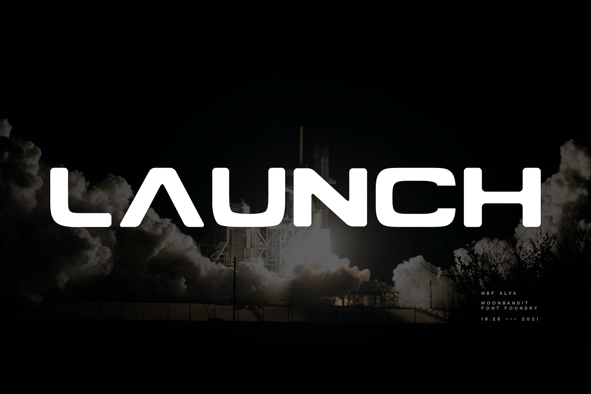 MBF Alva - Futuristic rounded font, a Sans Serif Font by MoonBandit (Photo 5 of 5)