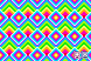 Flat Seamless Pixel Neon Pattern, a Pattern Graphic by MISS CHATZ (Thumbnail 3 of 4)