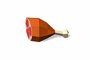 Chicken leg piece - 3d papercraft, a Print Template by PAPER amaze (Thumbnail 1 of 4)