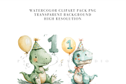 35 Dinosaur Birthday Clipart PNG, an Animal Illustration by Pati Charm Studio (Thumbnail 5 of 8)