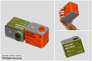 Tin Can Mockup, a Packaging Mockup by Unerispace (Thumbnail 1 of 5)