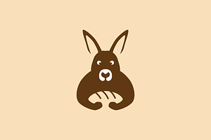 cool kangaroo eat bakery logo, a Branding & Logo Template by devastd