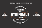 Steindale - Vintage Serif Font, a Serif Font by The Forge Type Co (Thumbnail 1 of 11)