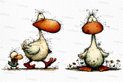 Cute Geese Clipart Sublimation, an Illustration by Craft Nest (Thumbnail 6 of 6)
