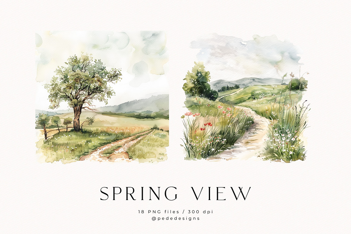 Spring View, a Seasonal Illustration by PeDe Designs (Photo 6 of 10)