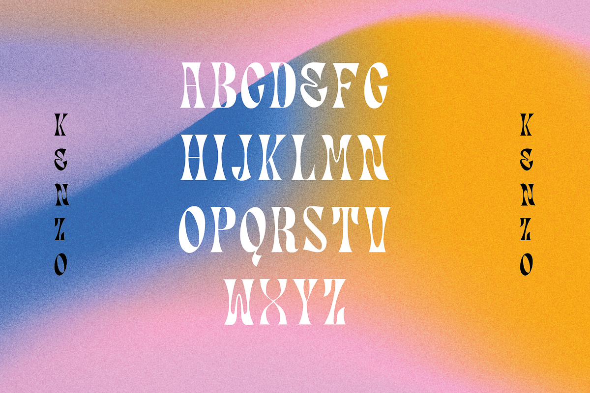 Kenzo - Psychedelic Typeface, a Sans Serif Font by HipFonts (Photo 4 of 8)