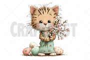 Whimsical Easter Cat Clipart, an Illustration by Craft Nest (Thumbnail 7 of 12)