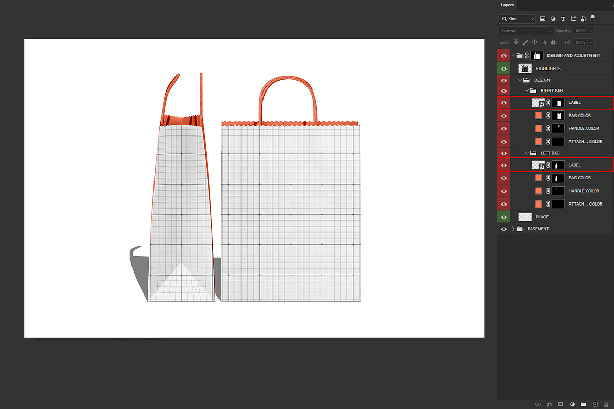 Kraft Paper Shopping Bag Mockup, a Packaging Mockup by Ram Studio LLC (Photo 10 of 16)