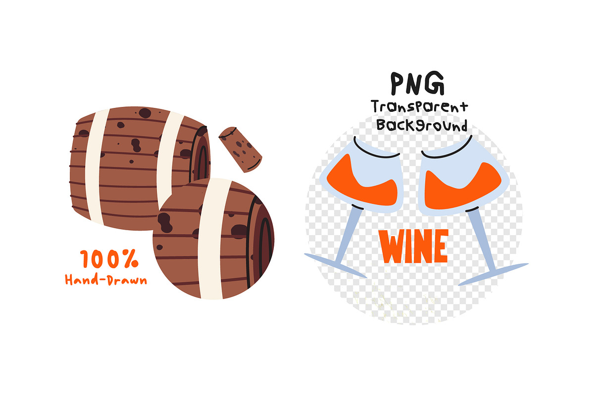 Wine and Cheese Clipart, a Food Illustration by Luamor (Photo 5 of 7)