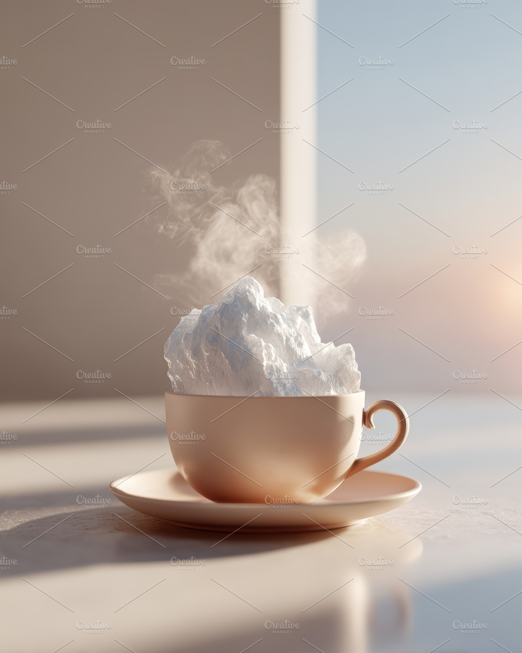 Surreal cup with mountain of foam, a Food & Drink Photo by AlyaAnd