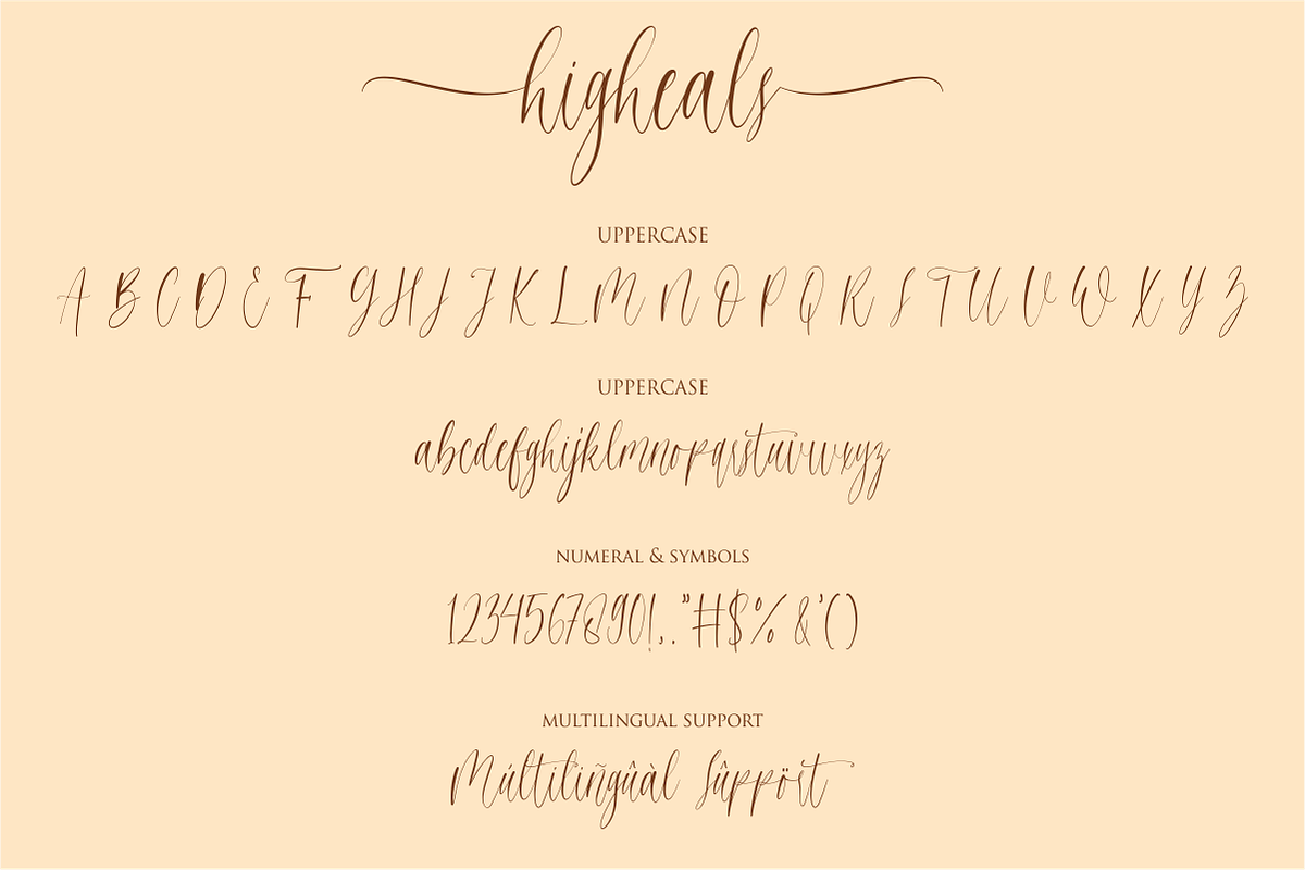 Higheals - Modern Calligraphy, a Script Font by Fikryal Studio (Photo 9 of 10)