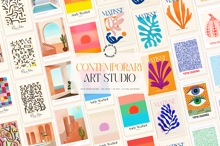Contemporary Art 1, a Graphic by Wall Art Print Studio
