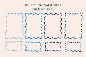 Watercolor Squiggle Wavy Frame