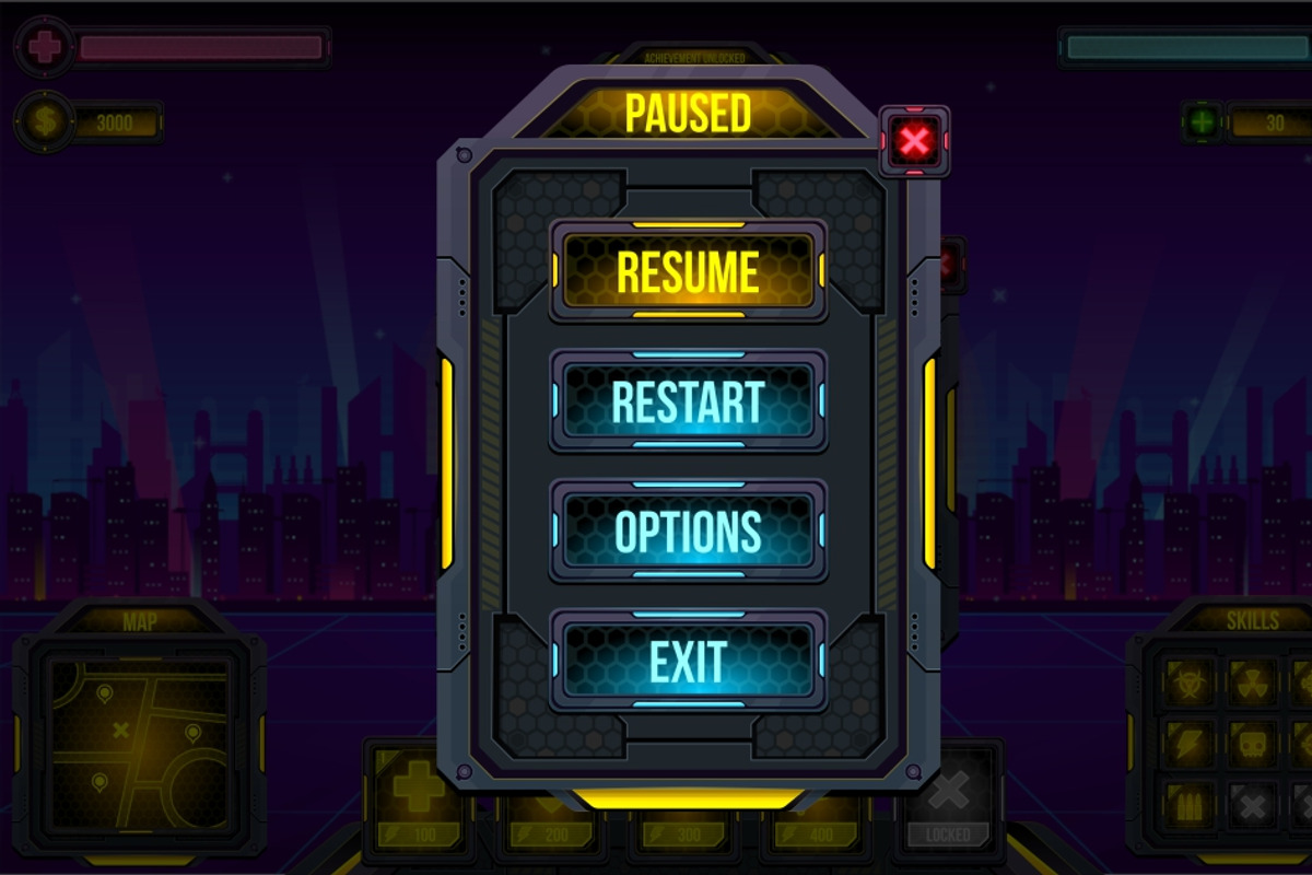 Cyberpunk Game GUI, an Icon by pzUH (Photo 6 of 10)