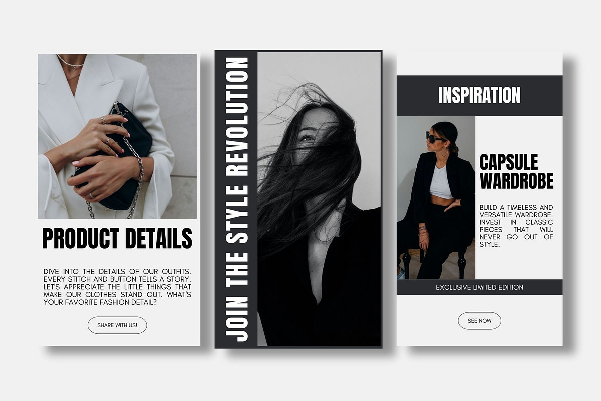 Fashion Instagram Templates, a Social Media Template by KeronnArt (Photo 6 of 10)