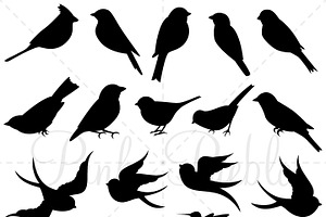 Bird Silhouettes Photoshop Brushes