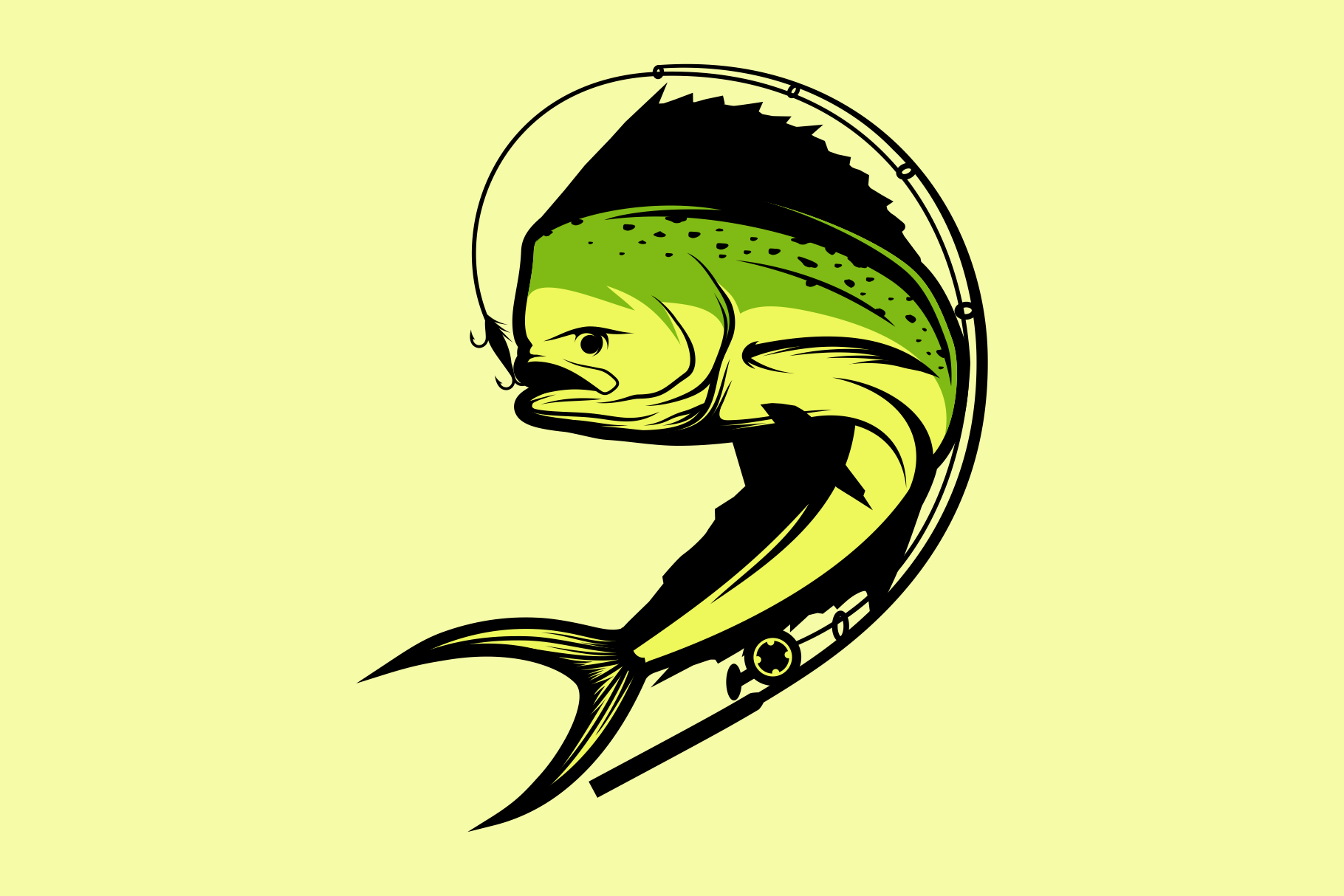 Mahi mahi fish vector illustration, an Animal Illustration by TFamz