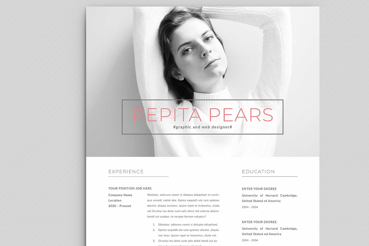 Resume / CV, a Resume Template by Peunayah (Photo 1 of 7)
