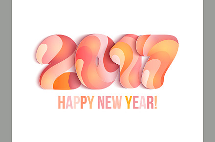 New Year 2017 greeting card., a Business Card Template by Valenty