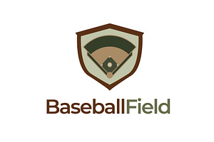 Clean baseball field logo design, a Sport Illustration by LogosDen