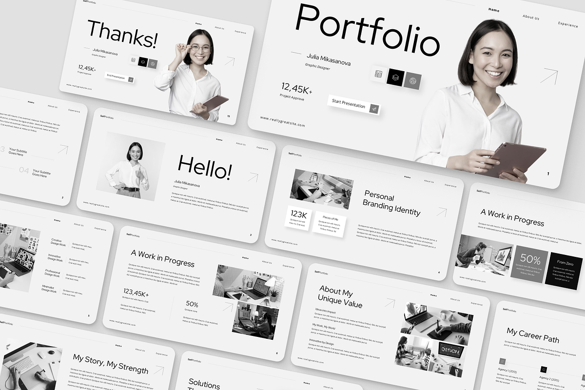 Self Portfolio Presentation, a Presentation Template by Annora Studio (Photo 7 of 7)