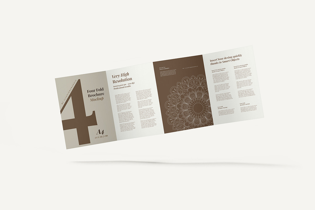 4 Fold A4 Brochure Mockup, an Advertising Mockup by Illusiongraphic (Photo 7 of 21)