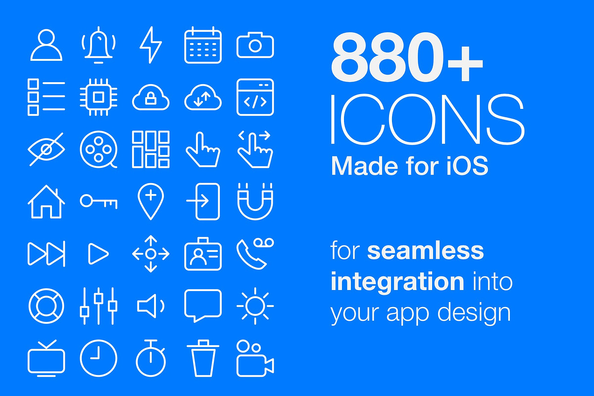 Icon bundle – Made for iOS, an Outline Icon by IconUncle (Photo 1 of 7)