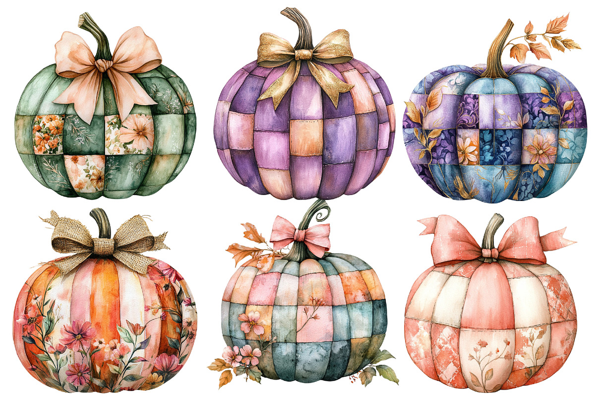 Whimsy Pumpkin Clipart, an Illustration by Designworld (Photo 3 of 6)