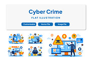 10 Cyber Crime Flat Illustration, an Illustration by Decta Store (Thumbnail 2 of 2)