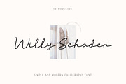 Willy Schaden Script, a Script Font by Salamahtype (Thumbnail 1 of 5)