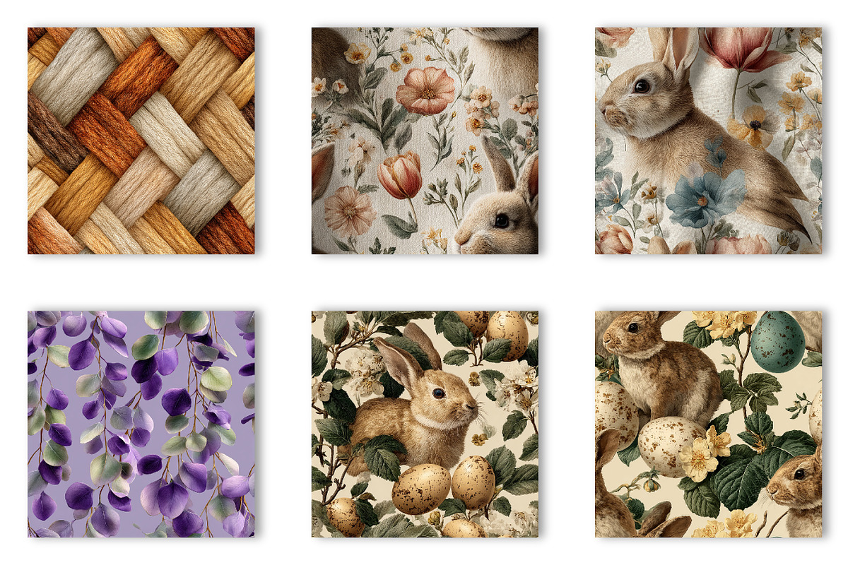 Pastel Easter Watercolor Seamless, a Pattern Graphic by CreationArt (Photo 4 of 7)