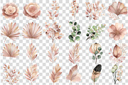 Watercolor Boho Floral Elements, an Illustration by DreamCafeArt (Thumbnail 5 of 7)