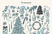 Hand Drawn Christmas Collection, an Object Graphic by Oxi An illustrator (Thumbnail 3 of 9)