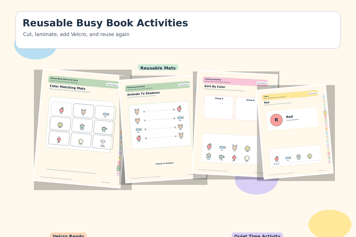Preschool learning binder, a Stationery Template by HeavensStar (Photo 9 of 10)