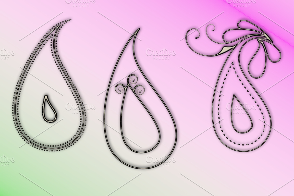 Paisley Ornaments Embellishments, an Illustration by MDD Designs (Photo 4 of 5)