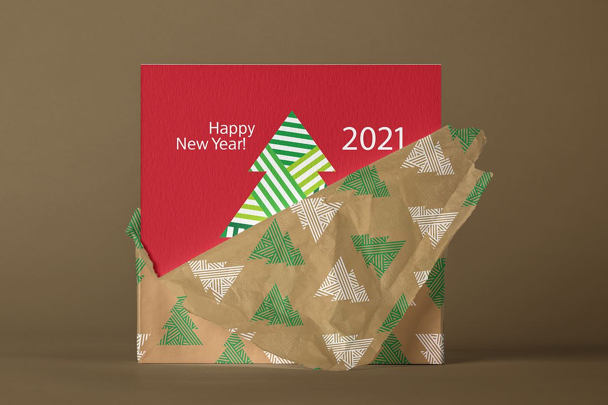 Christmas Cards & Patterns, a Card Template by Tkoko vectors & patterns (Photo 3 of 12)