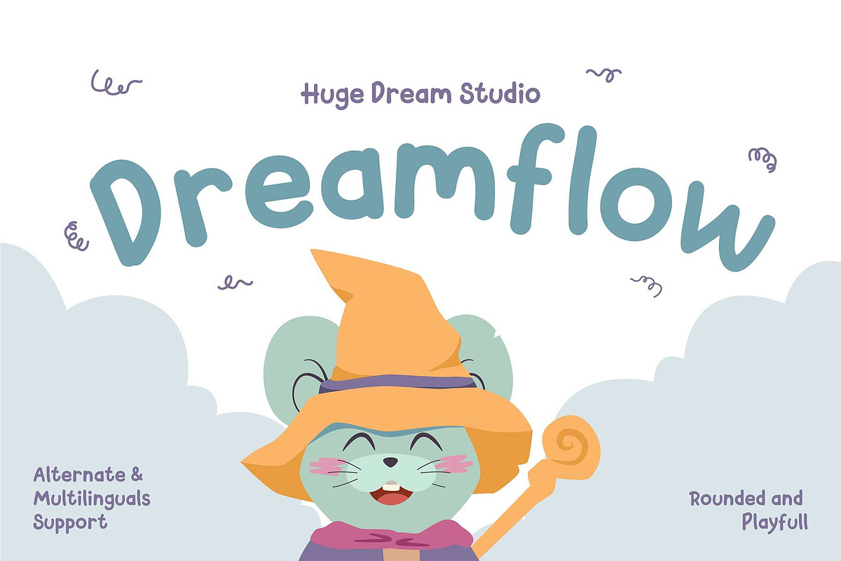 Dreamflow – Rounded and Playfull, a Sans Serif Font by Huge Dream Studio (Photo 1 of 8)