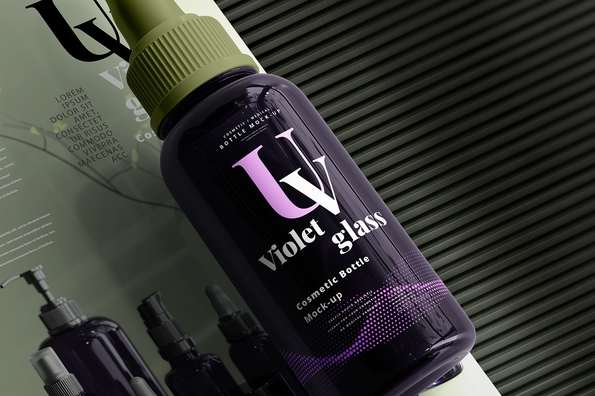 220+ Violet Glass Mock-up Bundle, a Cups & Container Mockup by pmvch (Photo 30 of 199)