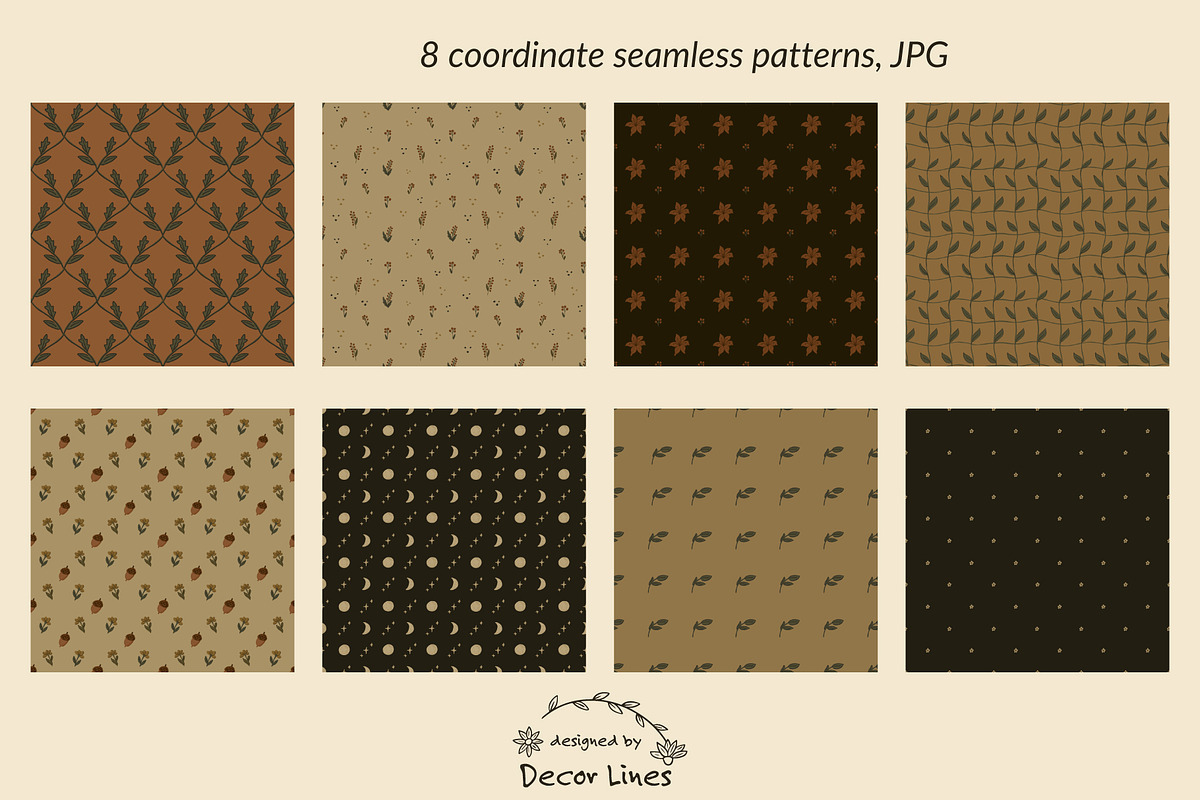 Woodland Seamless Pattern Bundle, a Pattern Graphic by Decor Lines (Photo 4 of 8)