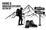 Hiking Adventure Silhouette Bundle, an Illustration by yasushie (Thumbnail 25 of 51)