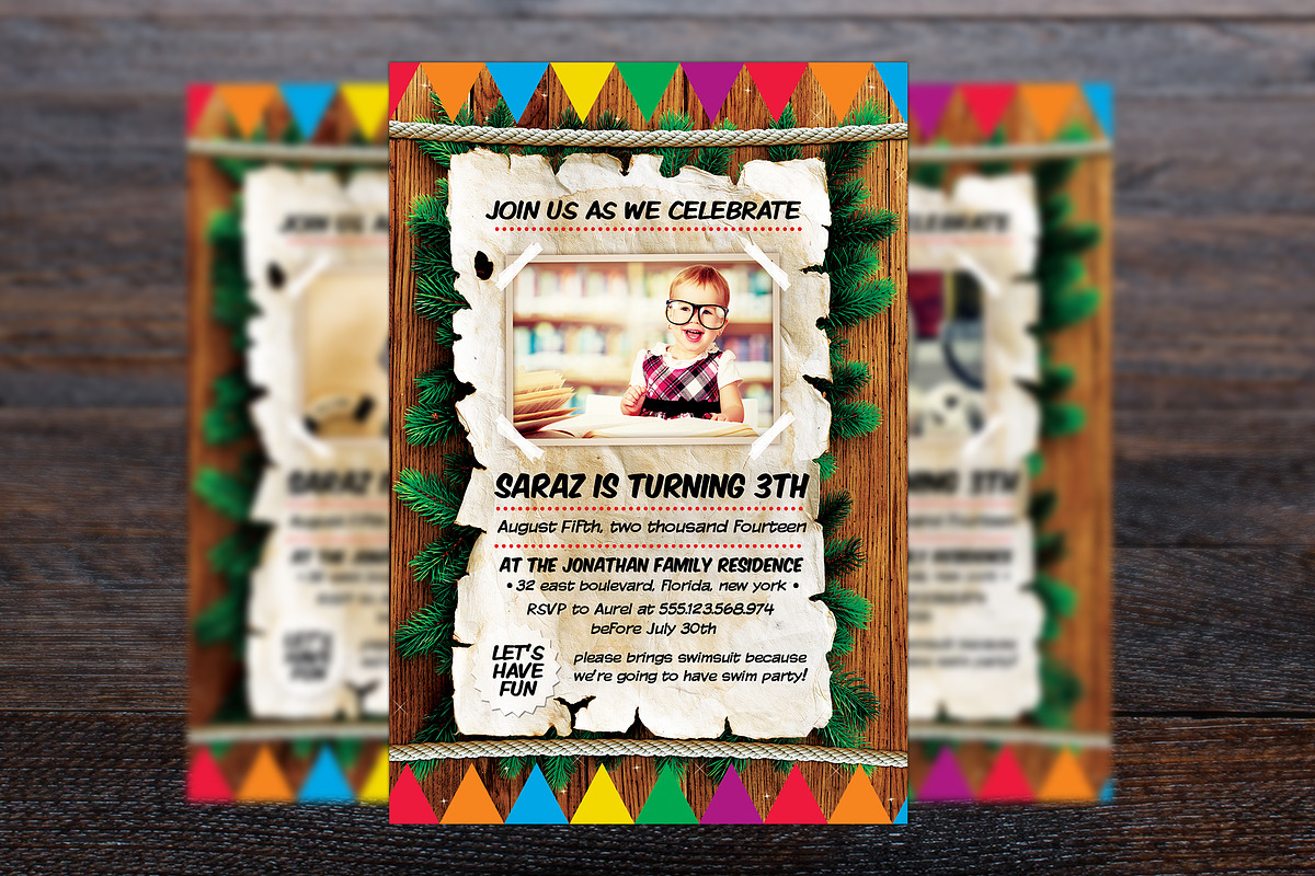 Kids Birthday Invitation, an Invitation Template by Design Addict (Photo 3 of 3)