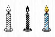 Twisted Candle Vector Trio Pack, an Object Graphic by Artonix (Thumbnail 2 of 3)