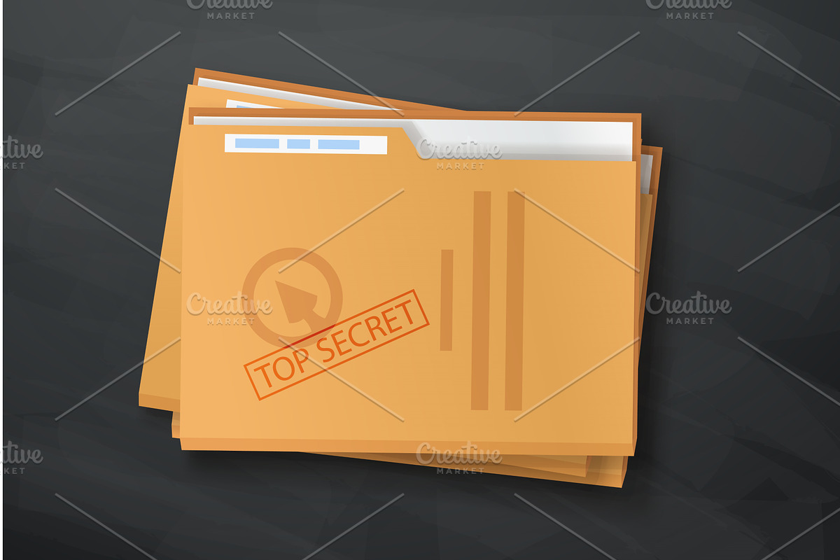 top secret stamp on folder with, a Finance Illustration by IfH