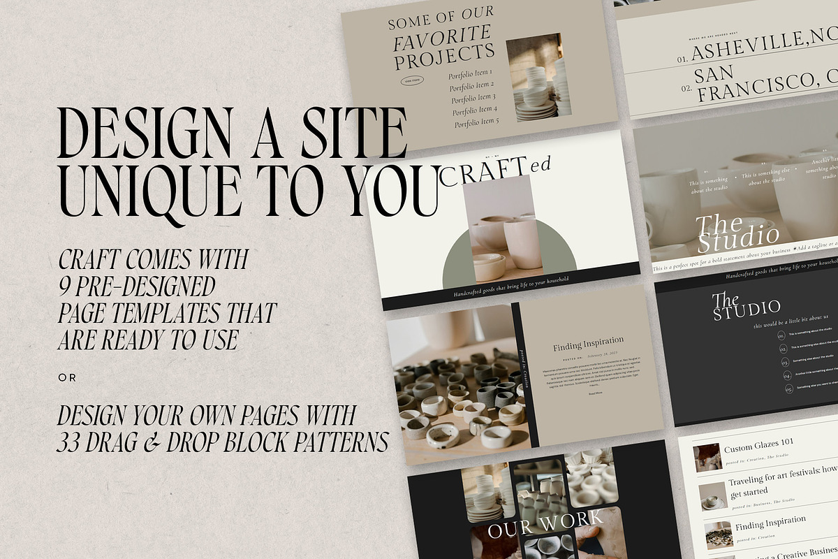 Craft Theme - WordPress Template, a WordPress Template by Sweet Horizon Studio (Photo 2 of 5)