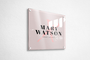 Glass Panel Sign Mockup