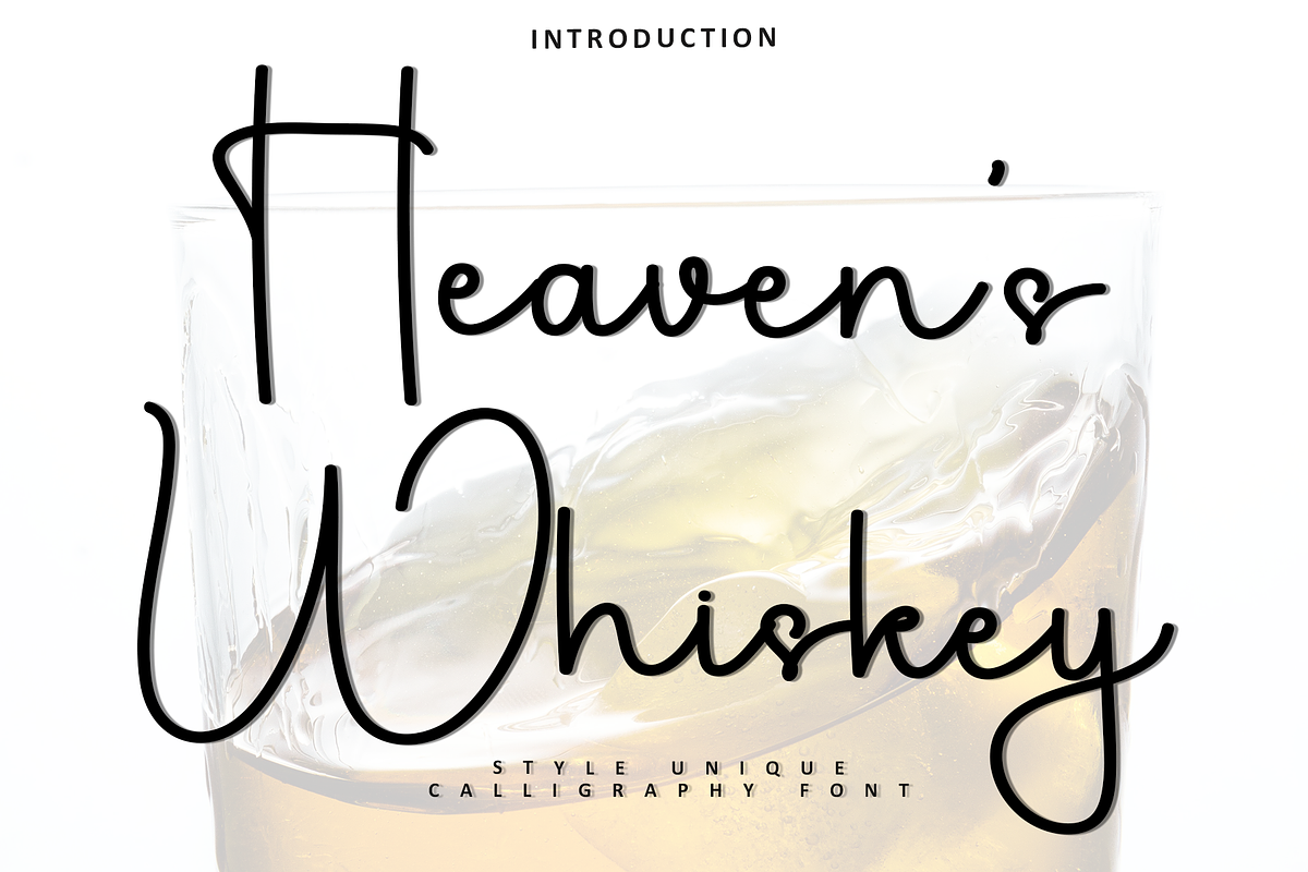Heavens Whiskey, a Handwritten Font by FreshTypeINK (Photo 1 of 8)